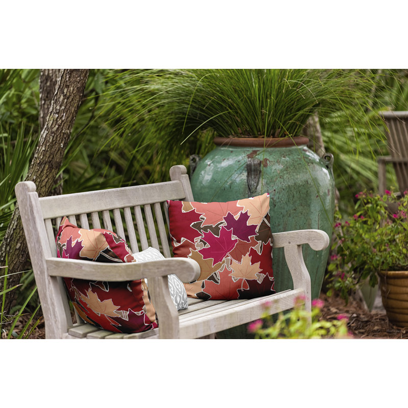 Housse et insert de coussin décoratif en polyester pour intérieur / extérieur E par Design, 20 po x 20 po, Fuchsia