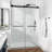 62-67" W x 72" H Frameless Double Sliding Shower Door with 3/8" (10mm) Clear Tempered Glass, Shatter-Resistant Film & Installation Hole Locator-123212849