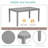 5 Piece Modern Dining Set