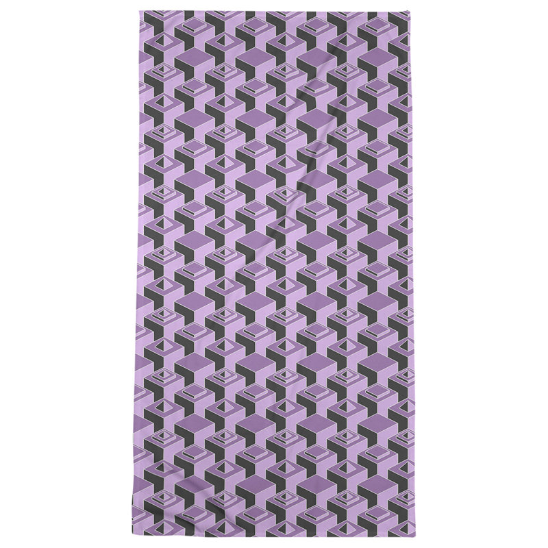 Jordao Bath Towel, Violet/Black