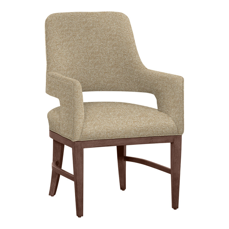 Chaise avec accoudoirs Josie, Noyer, Orge 8789