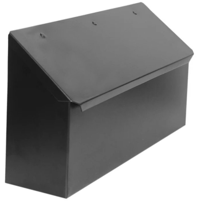 Longue boîte aux lettres en métal, noir
