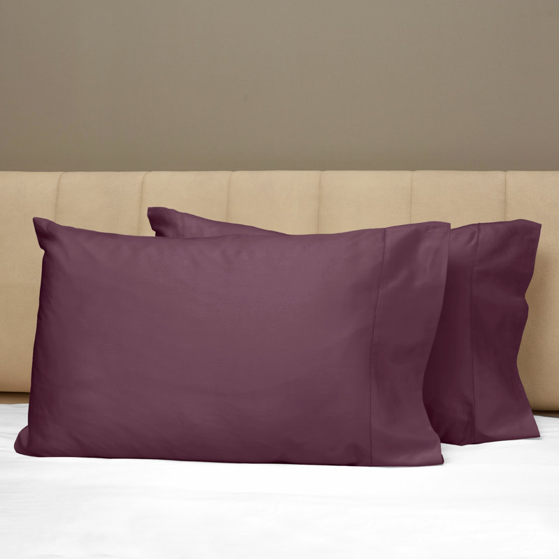 Raffaello Sateen Pillow Case, King Pillowcase, Plum