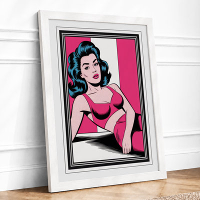 Pink Dream Glamour Retro - Framed Print