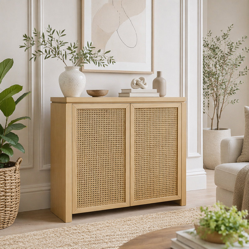 Buffet 39,4 po Mid-Century, L 39,4 po, Naturel