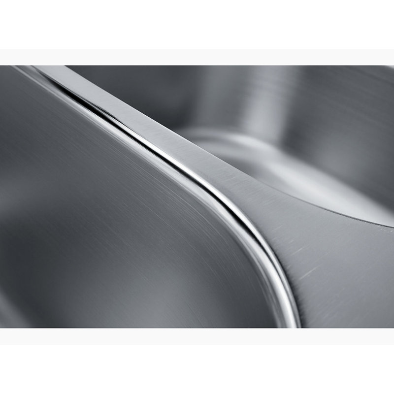 Undertone® Preserve 35-1/8" L x 20-1/8" W x 9-3/4" Under-Mount Extra Large/Medium Double-Bowl Kitchen Sink