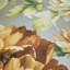 Papier peint floral, jaune, vert, brun, argent, grandes pivoines, fleurs botaniques