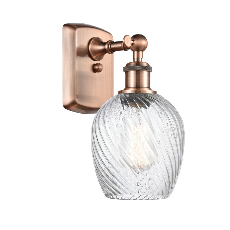 Whitsett 1 - Light Dimmable Armed Sconce, LED, Antique Copper