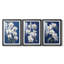 FLORAL Series CLxxxi - impression encadrée sur mesure de qualité supérieure - 3 pièces-1879935943-1879935937