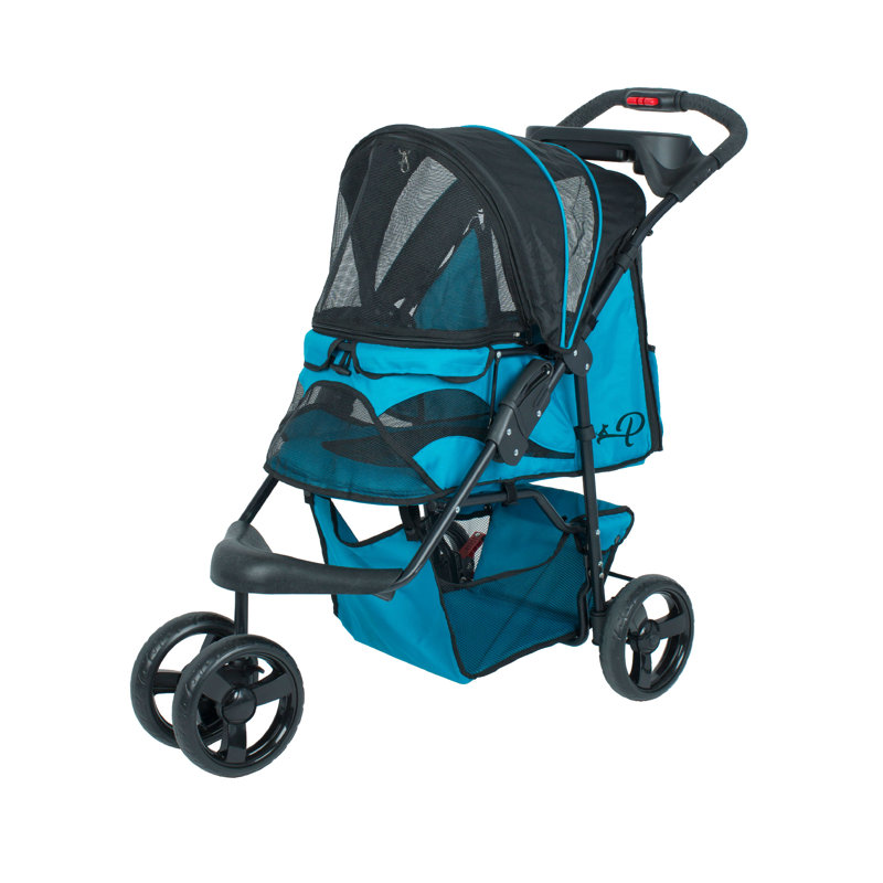 Poussette standard pliable durable Petique - Razzberry, Bleu