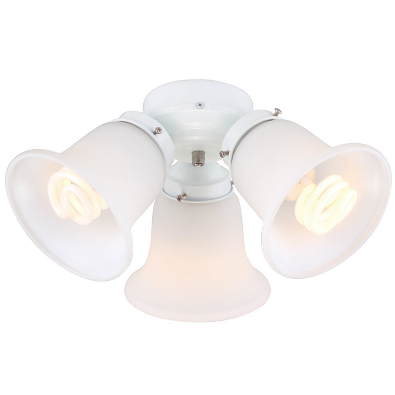 Ventilateur de plafond 3 lumières, Blanc