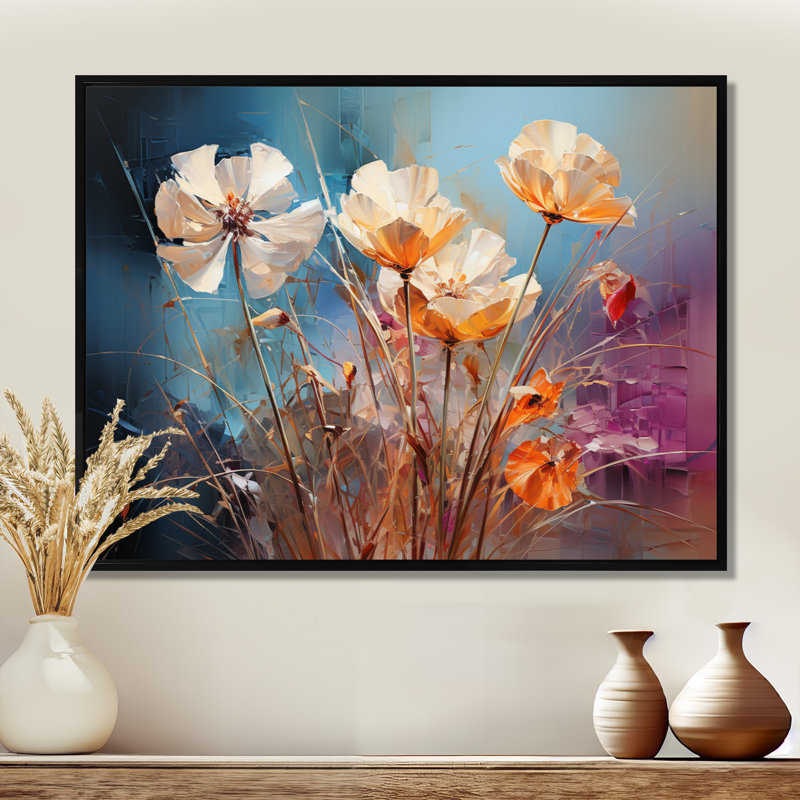 Weedman - coquelicot, salon d'art mural, Toile noire avec cadre flottant, H 12 po x l 20 po