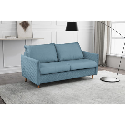 Melieck 2-Seat Velvet Sleeper Sofa with Mattress