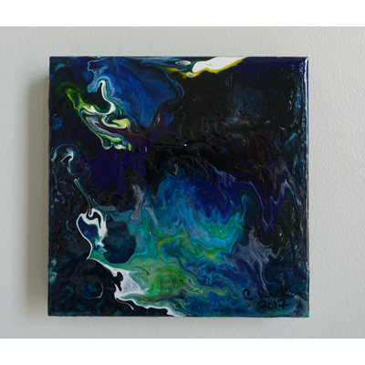 'Iridescent Night' - Wrapped Canvas Painting Print