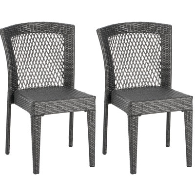 Chaise d'appoint empilable grise pour 2 personnes