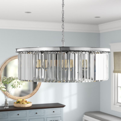 Yazmin 10 - Light Dimmable Drum Chandelier