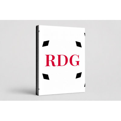 Reading World Football City Luxury Diamond Monogram — Black White Red — Canvas Wall Art
