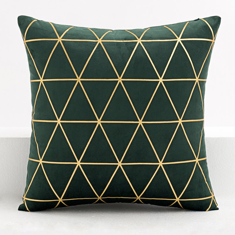  Housse de coussin carré et insert, 20 po x 20 po, Polyester, Vert foncé