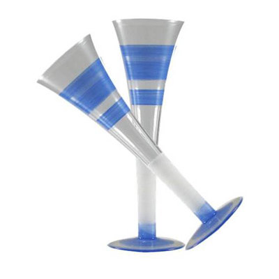 Cottage Retro Stripe Flute Set