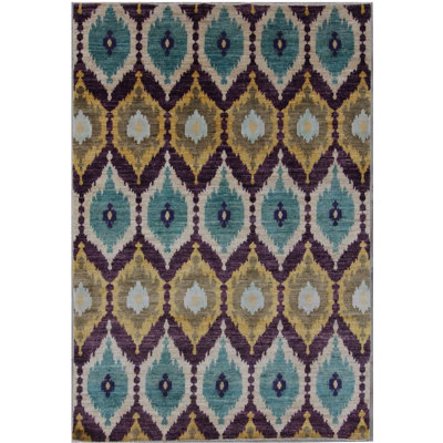 Geometric Hand Knotted Area Rug