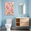 Plantes et fleurs roses sur fond doux