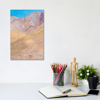 The Mountains Of The Altiplano, Near The Village Of Tolar Grande, Close To The Border Of Chile. by Martin Zwick - Wrapped Canvas Print