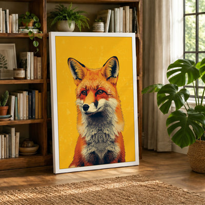Fox Portrait Modern - Wrapped Canvas