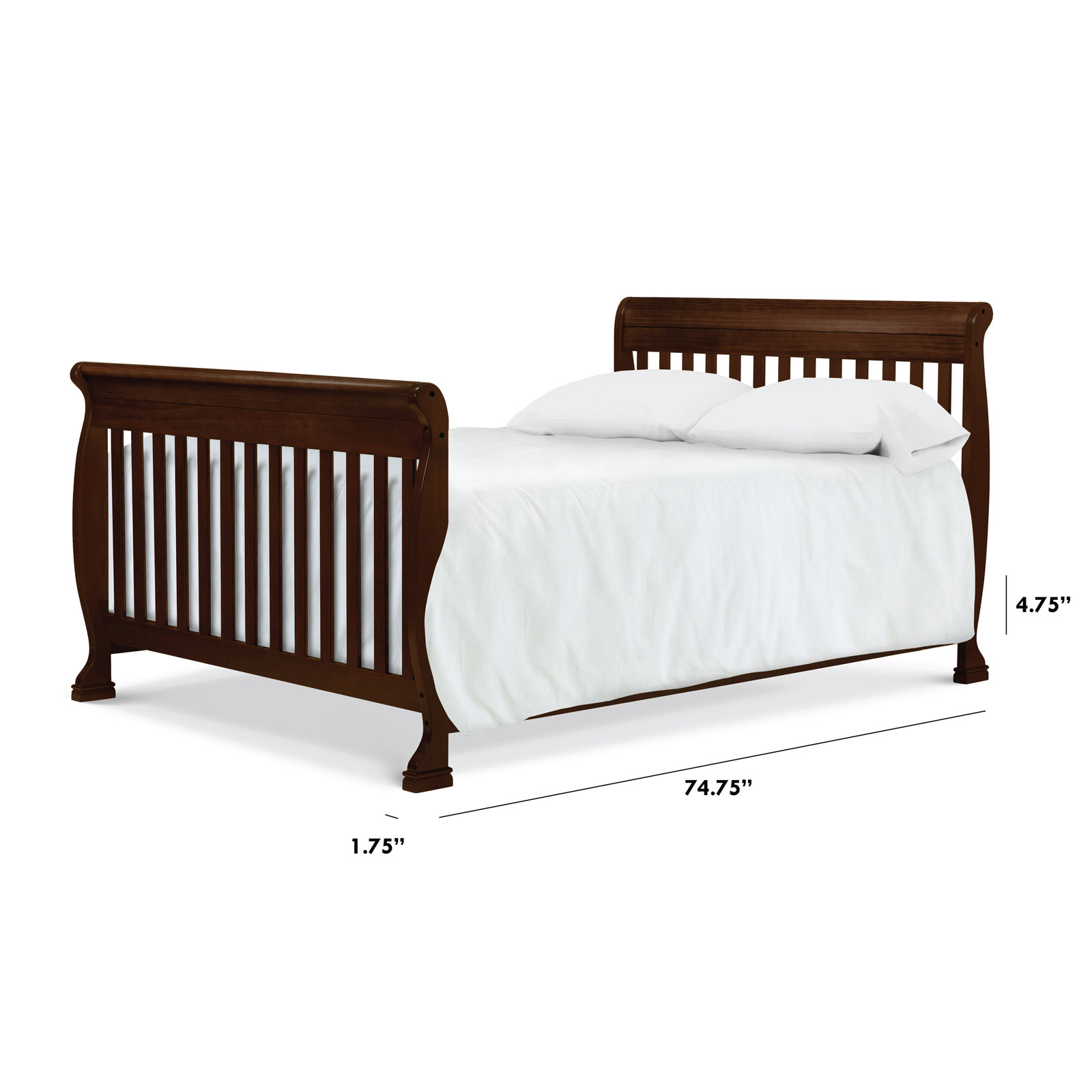 Twin Bed Conversion Rails, Espresso