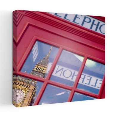 Reflection Of A Clock Tower On The Glass Of A Telephone Booth Big Ben London England Contemporary Architecture City Art