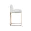 Tabouret de comptoir Dean, laiton antique, blanc Cantina-1190378571-1188019361-1188019360