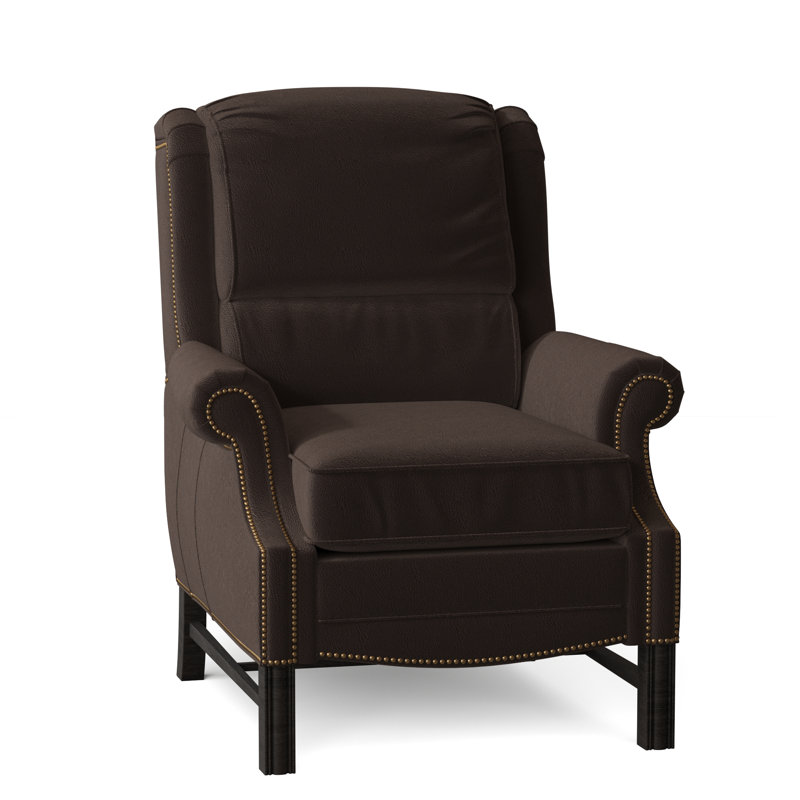 Alta Recliner, Outsider Raven Genuine Leather, Cobblestone, #9 French Natural