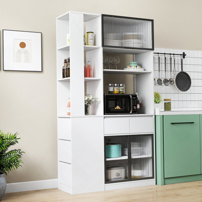 Storage Cabinet With Multi-Functional Storage Spac, Modern Wooden Entrance Organizer