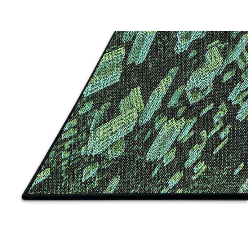Tapis vert/noir aqua, Rectangle 3 pi x 5 pi