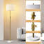 Lampe sur pied traditionnelle en métal à hauteur réglable de 68 po avec base à intensité variable 3 lumières et base en marbre Carmeline-1714181417