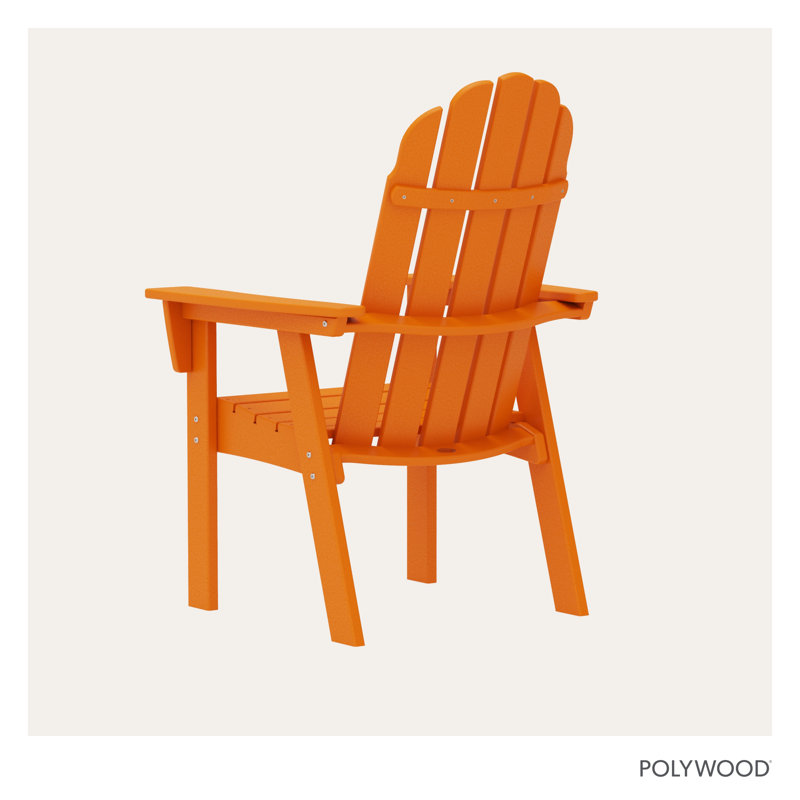 Chaise Adirondack POLYWOOD Vineyard Curveback, Tangerine