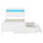 Platform Bed with Storage LED Headboard, Twin Size Trundle and 3 Drawers-96929276