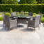 Jeneva 6 - Person Wicker Patio Dining Set with Round Table , Cushions Included-1257549822