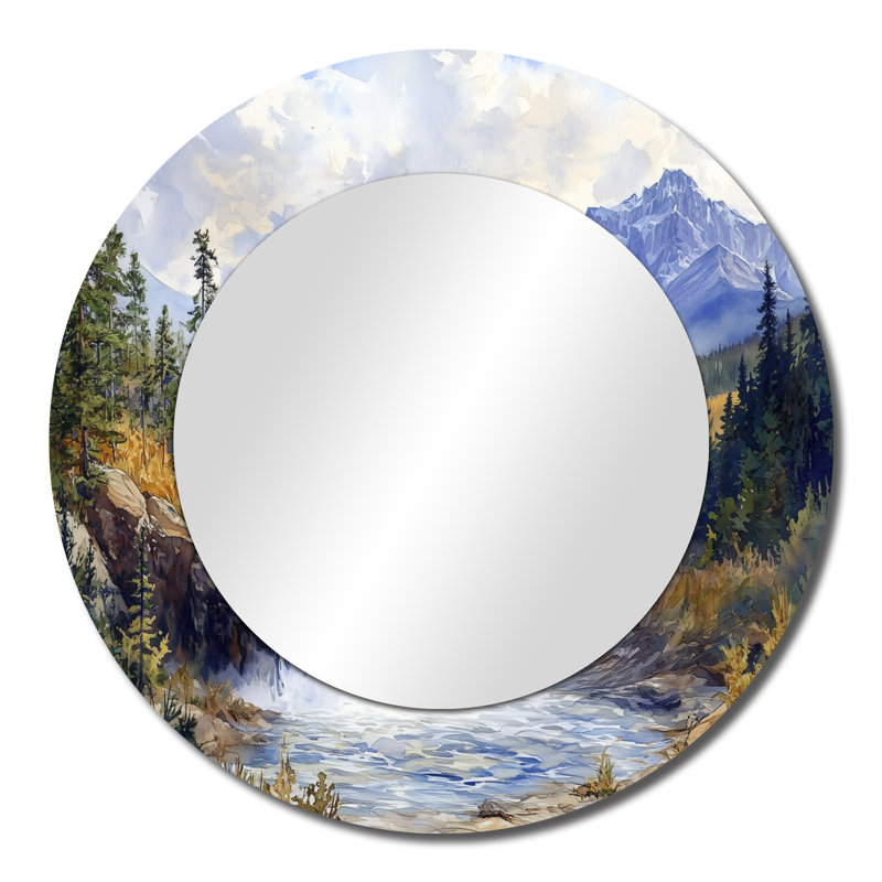 Canadian Rockies with Waterfall View - Lodge, 23 po x 23 po