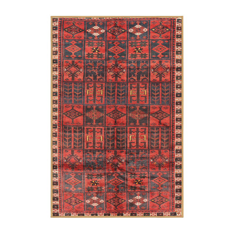 Tapis rouge à motif sud-ouest, Rectangle 3 pi x 5 pi