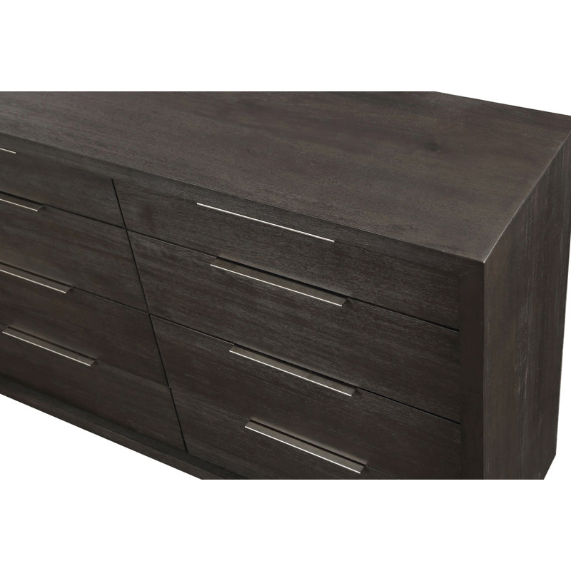 Commode 8 tiroirs Eloise, Gris basalte