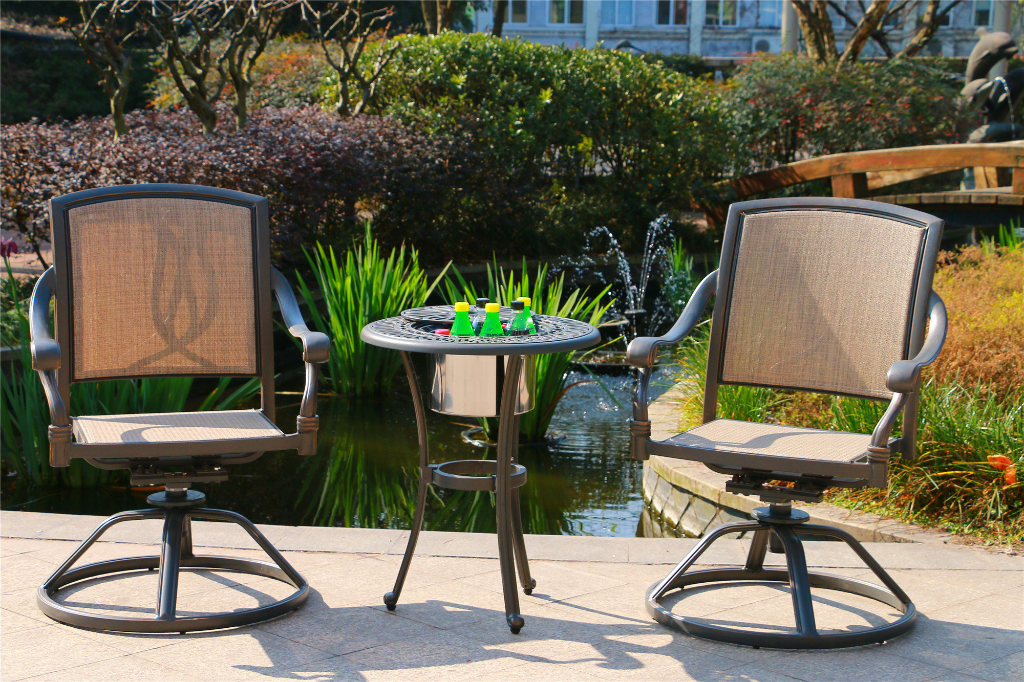 Birch Lane™ Neilsen 2 Person Round Outdoor Dining Set Wayfair