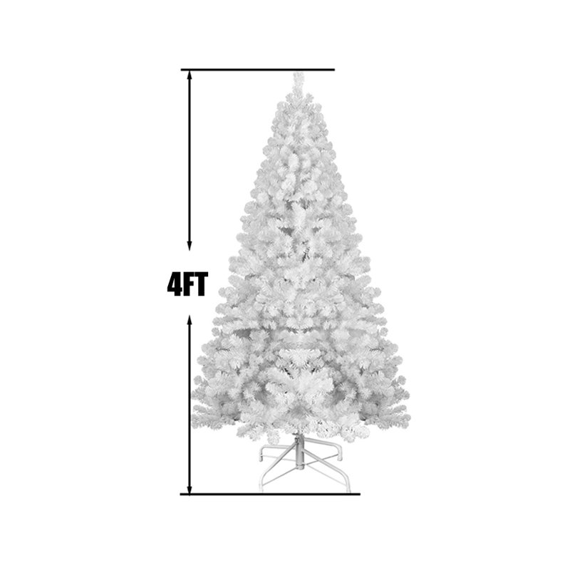 Arbre de Noël artificiel 4 pi avec fil mémoire, arbre en PVC articulé 328 pointes - Assemblage facile, 4'