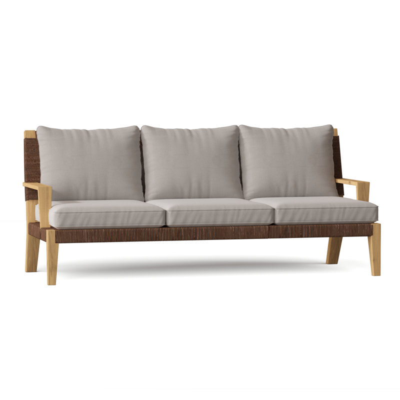 Hadley Outdoor 3 - Seat Patio Sofa, Hadley Hemp, Sailcloth Seagull