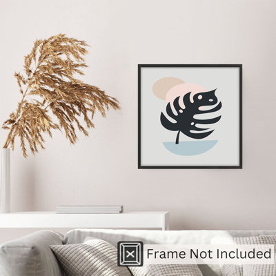 «Botanical The Monstera Leaf Bohemian», reproduction d'art non encadrée