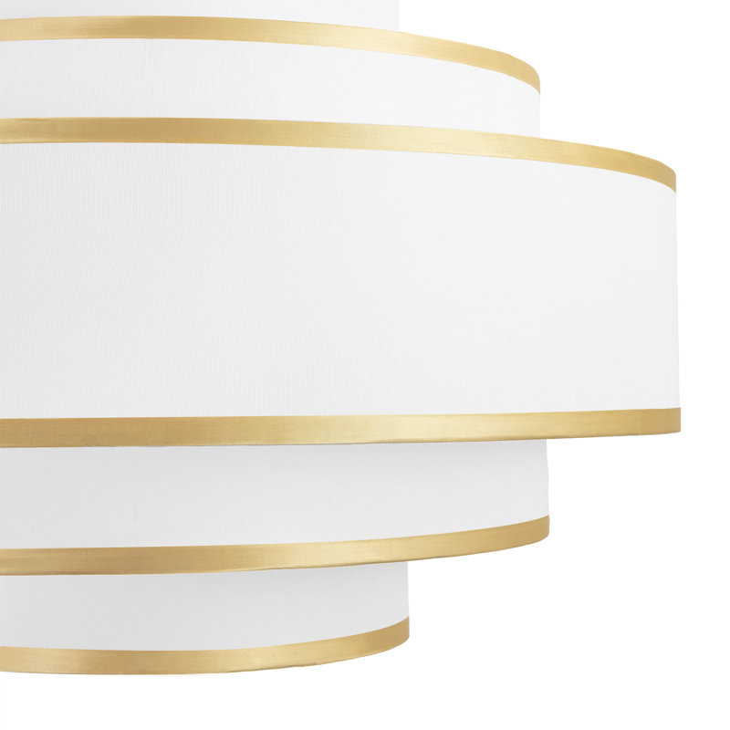 Lustre tambour 5 niveaux à intensité variable 24 "Aasim, Doré