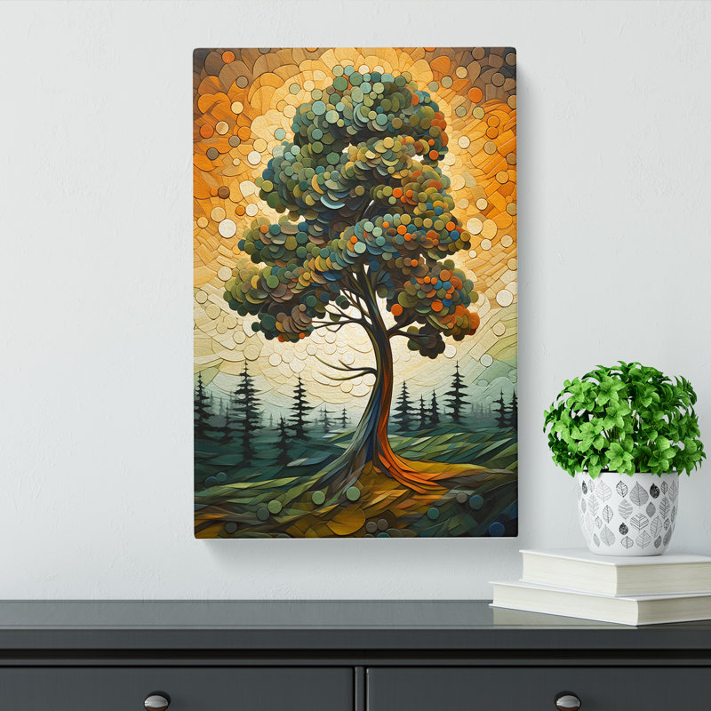 Pine Tree Orphism No.2 - No Frame Print, 60cm H x 40cm W x 3cm D