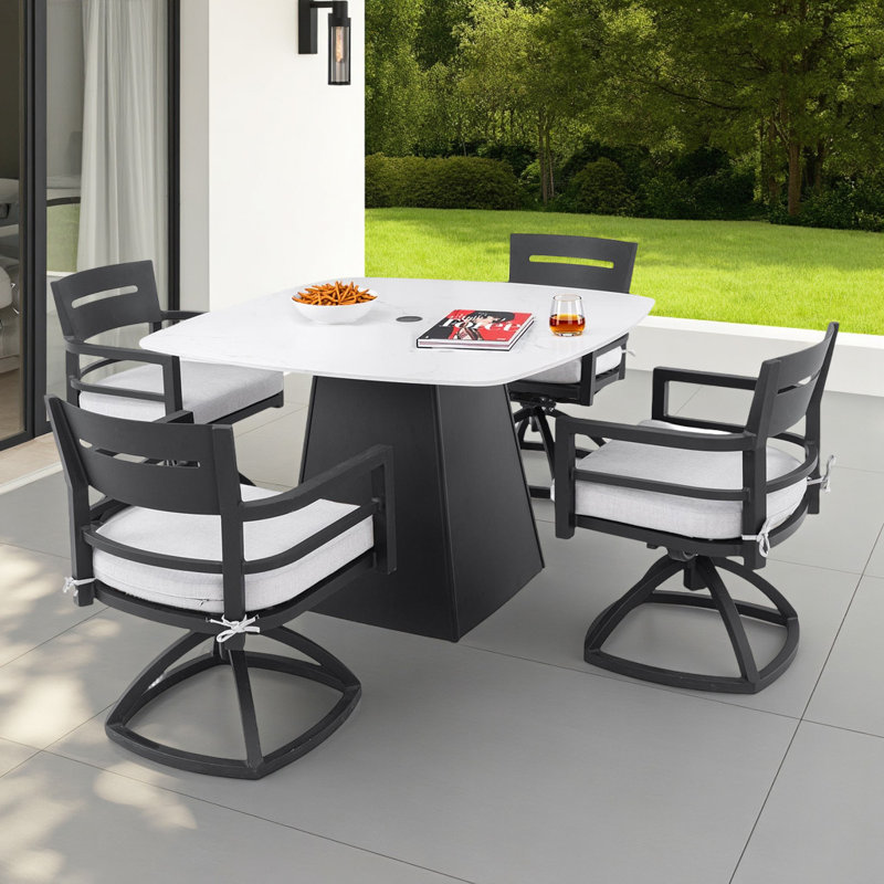 Ensemble de salle à manger de patio 5 pièces Modern