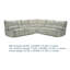 Rey 3Pc Manual Reclining Sectional Sofa With Console, Latte Grey-118445186