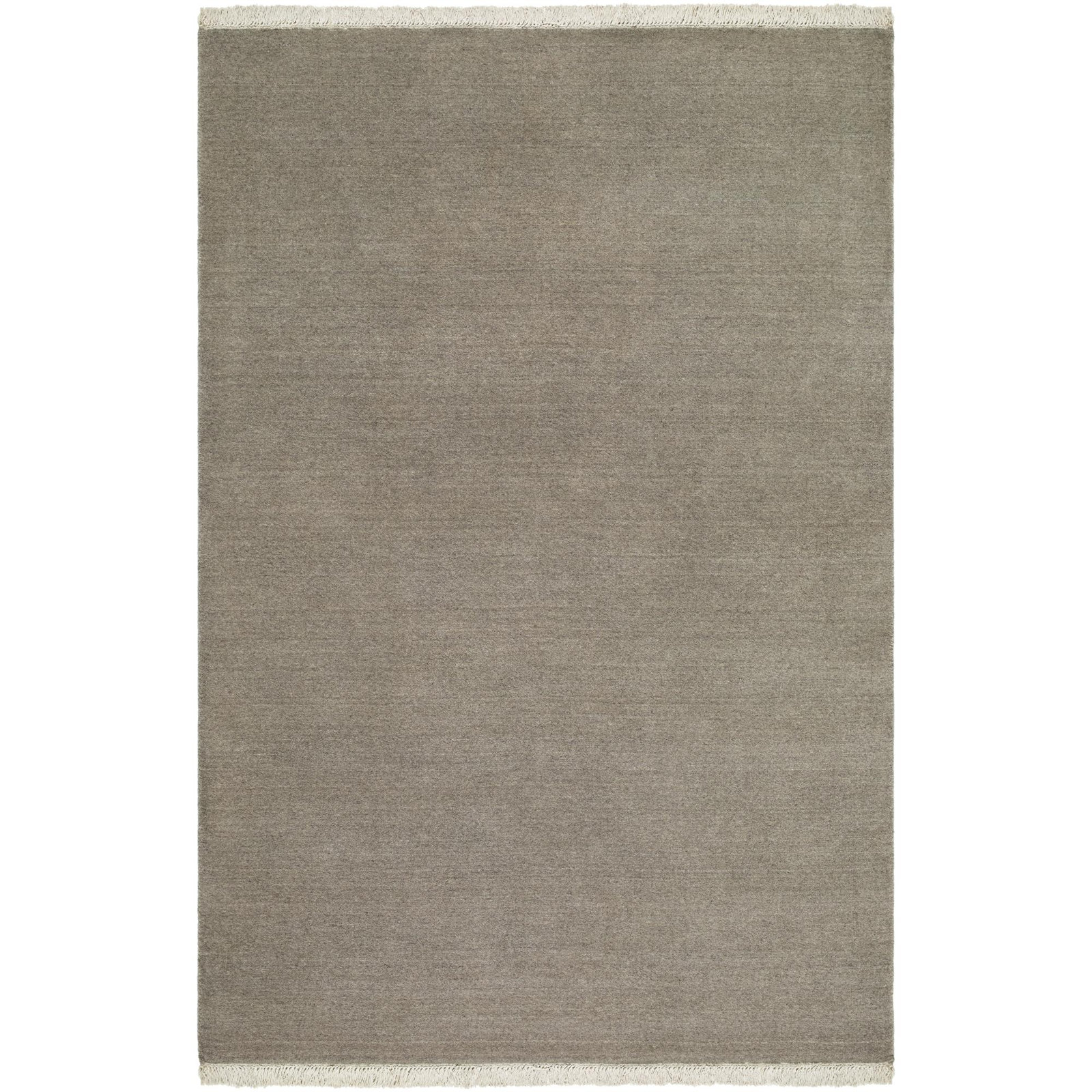 Clio Hand-Loomed Beige Wool Rug, Rectangle 8' x 10'