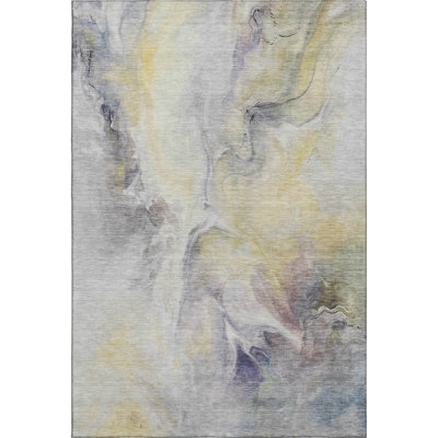 Premium Machine Washable Slesnick AMF1679 Abstract Rug